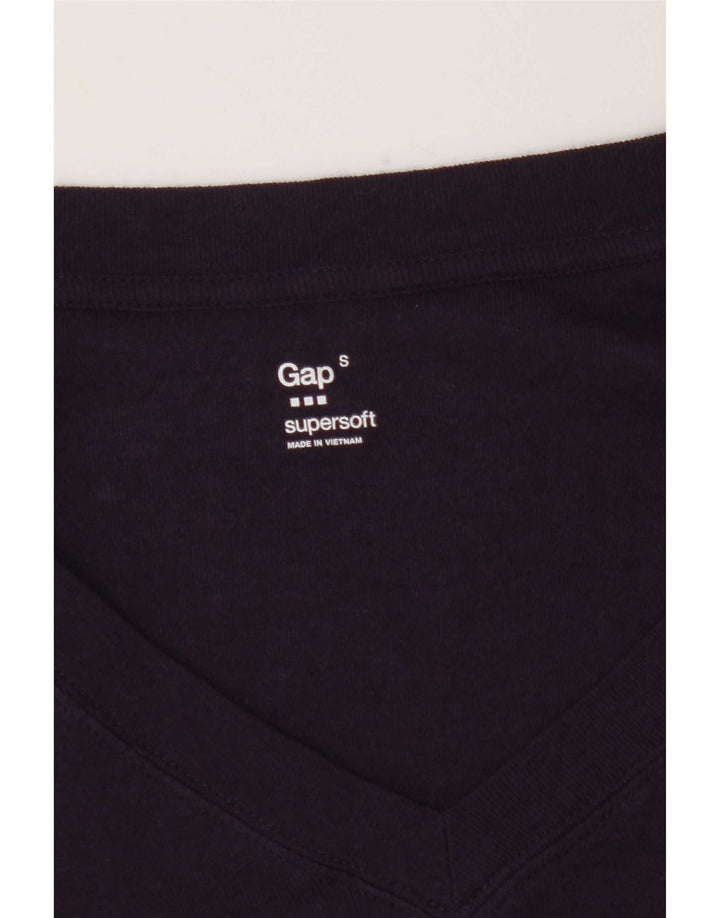 Gap Damen Top Langarm UK 8 Small Lila Baumwolle