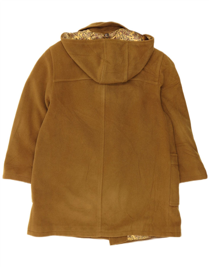 Tadon Herren-Dufflecoat mit Kapuze IT 50, große braune Schurwolle