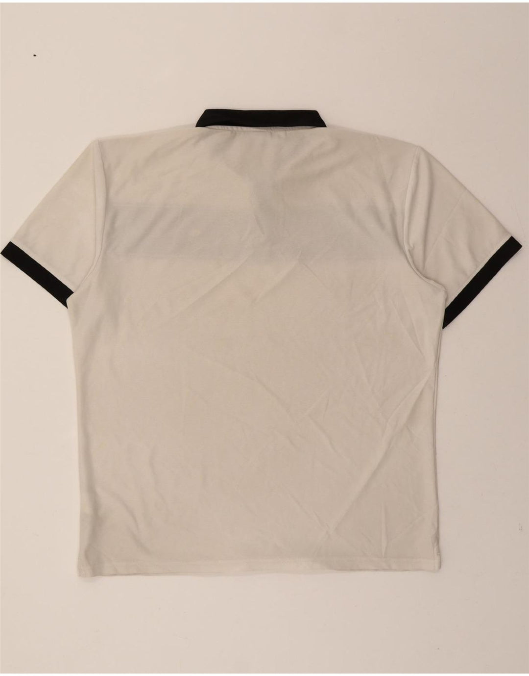 CALVIN KLEIN Mens Polo Shirt XL White Colourblock Polyester Vintage Calvin Klein and Second-Hand Calvin Klein from Messina Hembry 