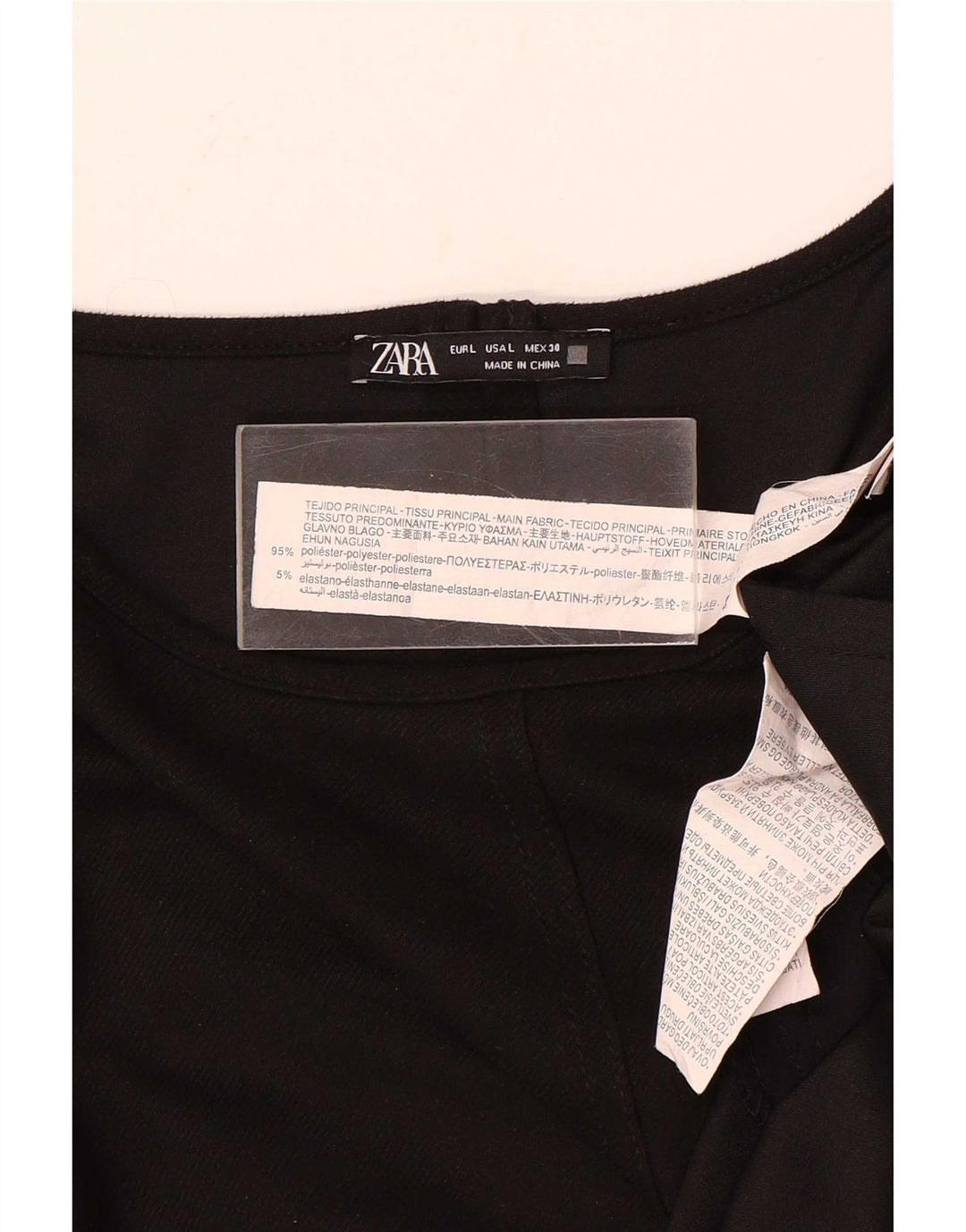 Zara Damen Etuikleid UK 16 Large Schwarz Polyester