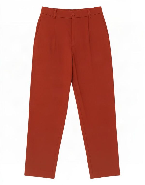 Zara Damen Trafaluc High Waist Tapered Chino Hose Small W26 L26 Rot