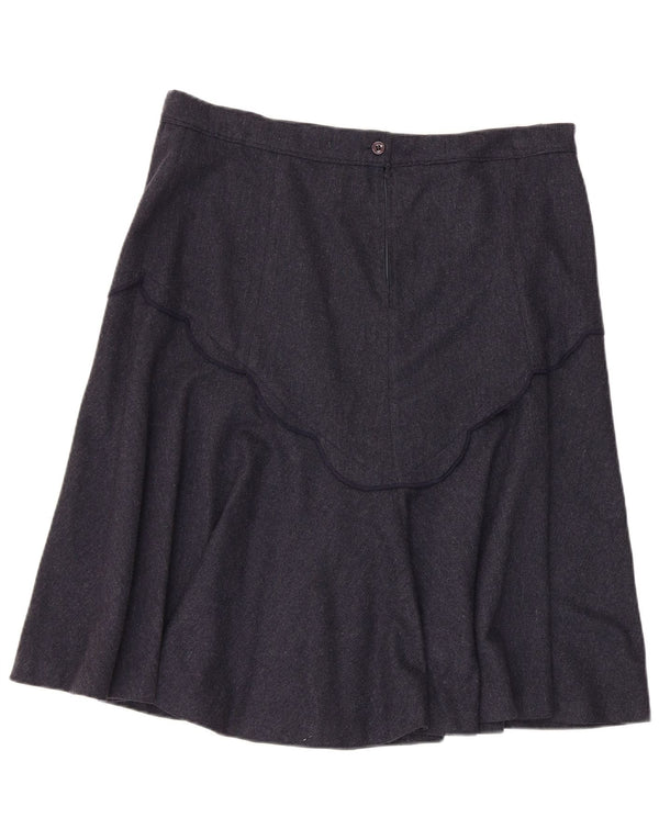 Vintage Damen ausgestellter Rock EU 46 XL W36 Marineblau