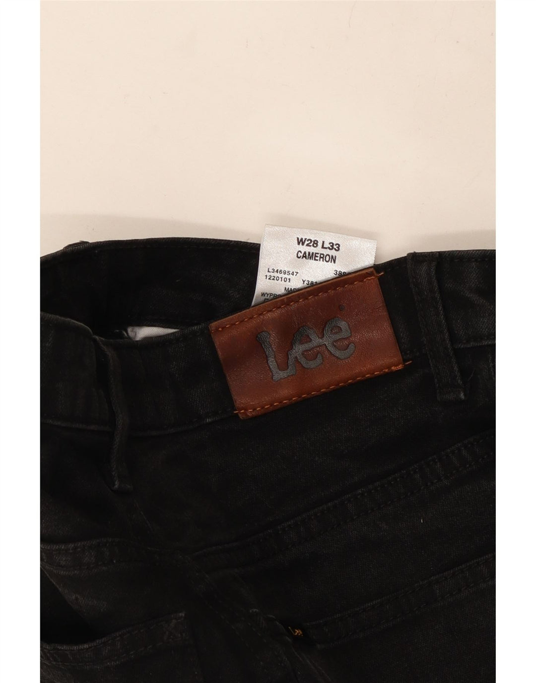 LEE Damen Cameron Bootcut Jeans W28 L33 Schwarze Baumwolle