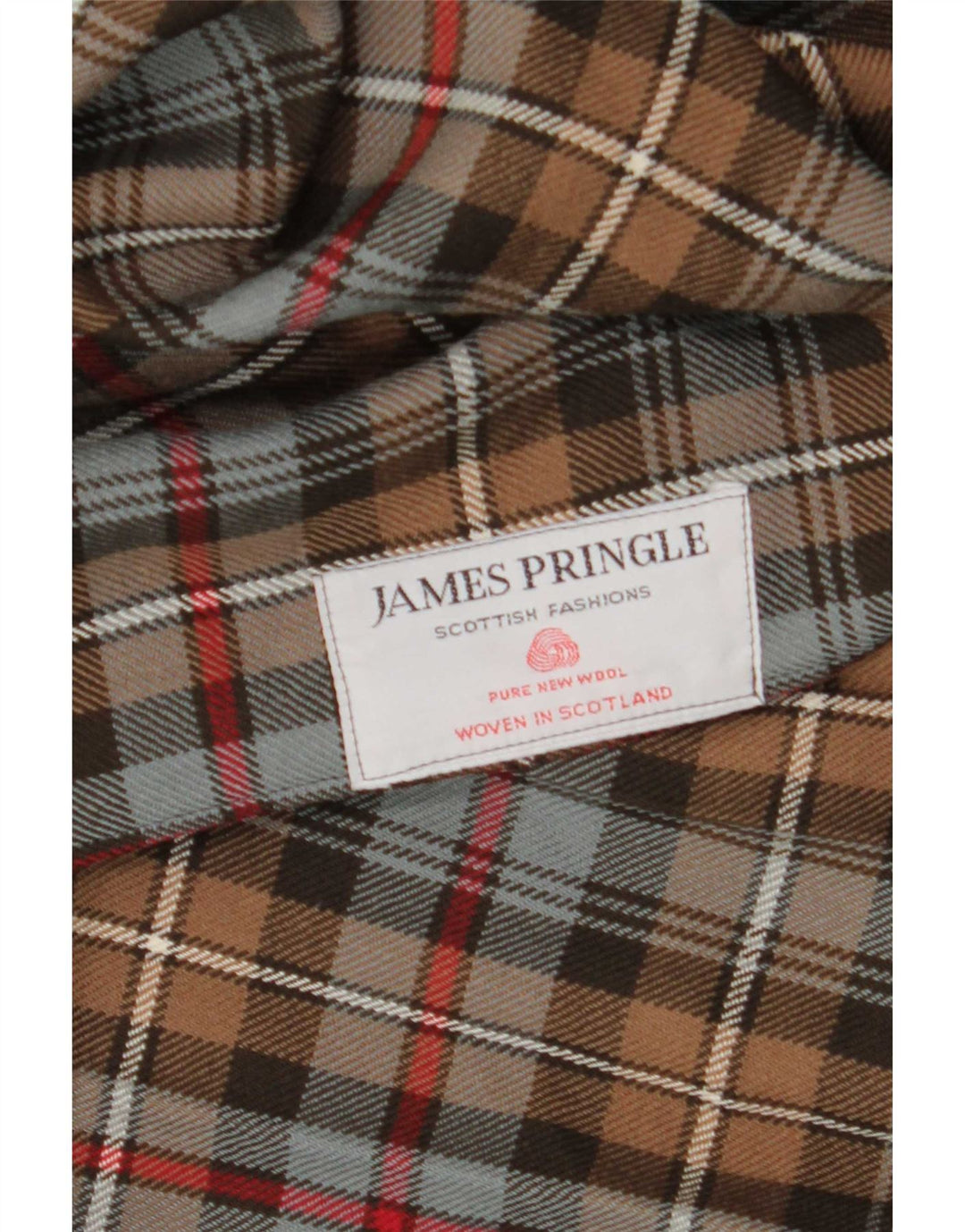 James Pringle Damen Kilted-Wickelrock W30 Mittelbraun karierte Schurwolle