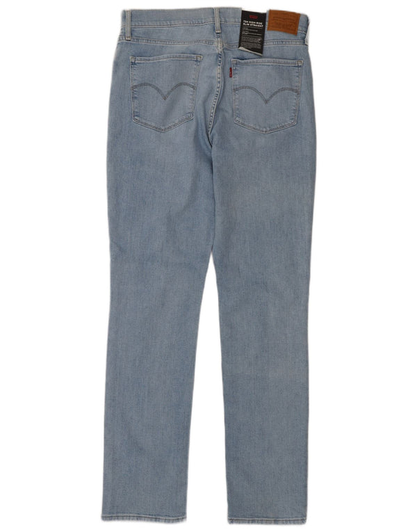 Levi's Damen 724 Distressed High Rise Straight Jeans W30 L32 Blaue Baumwolle