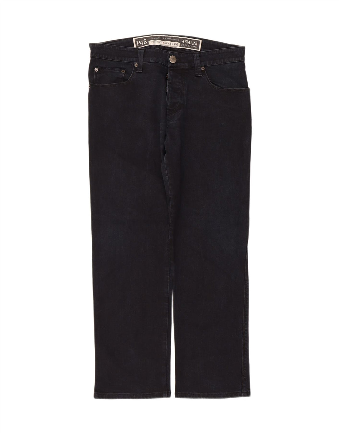 Armani Herren Straight Jeans W32 L27 Marineblau