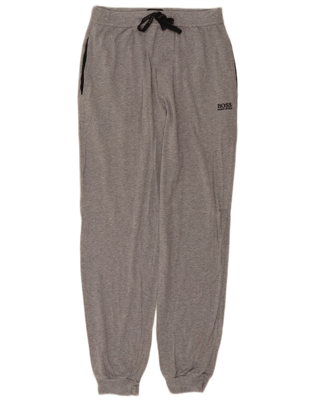 Hugo Boss Herren-Trainingshose, Jogginghose, klein, graue Baumwolle