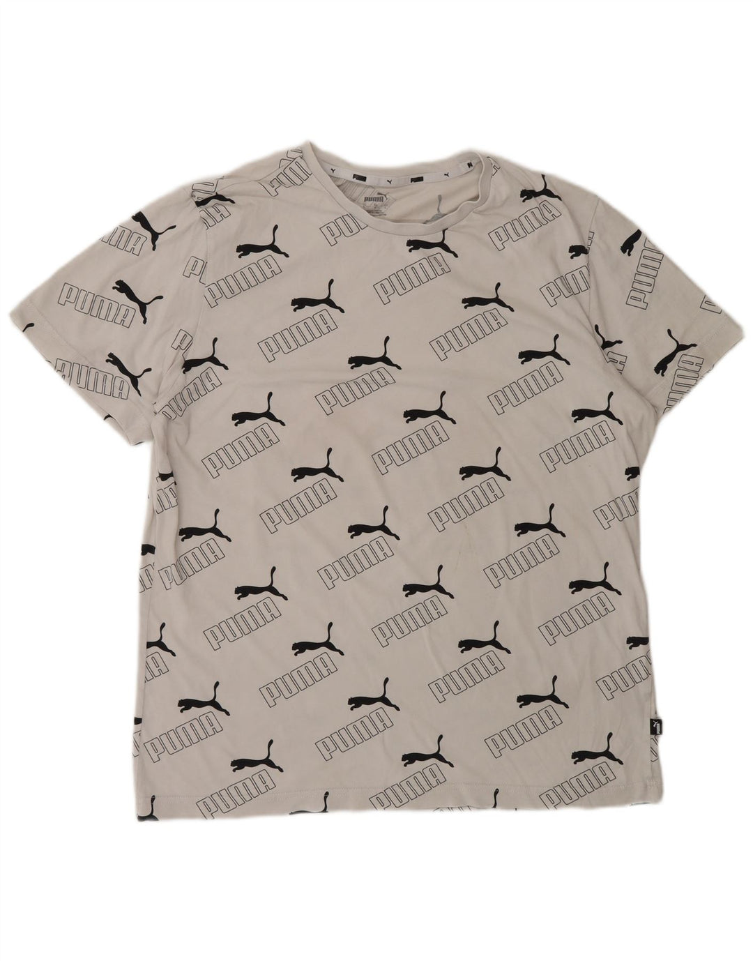 Puma Herren T-Shirt mit Grafik, Größe L, Weiß