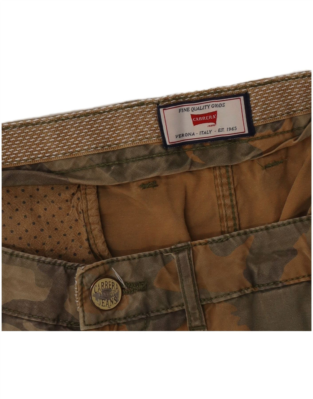 Carrera Herren Cargoshorts W38 XL Khaki Camouflage