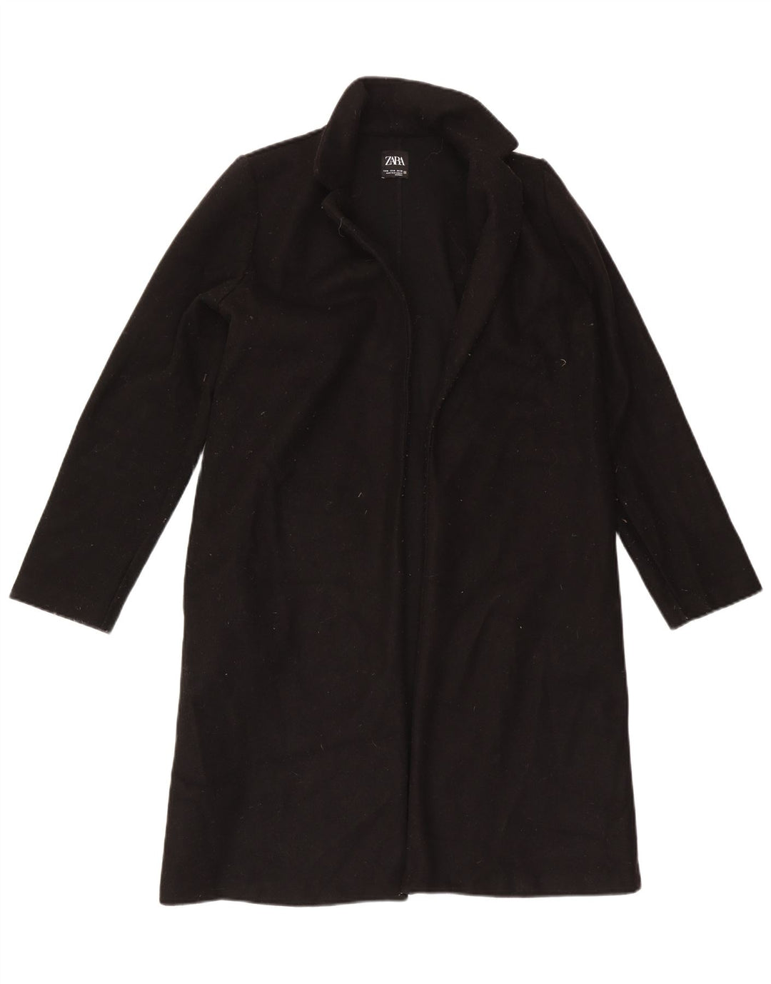 Zara Womens Open Overcoat UK 14 Medium Schwarz