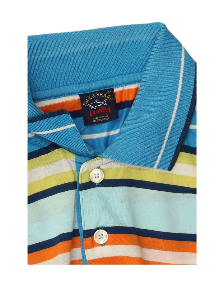 Paul & Shark Herren-Poloshirt 2XL, mehrfarbig, gestreift, Baumwolle