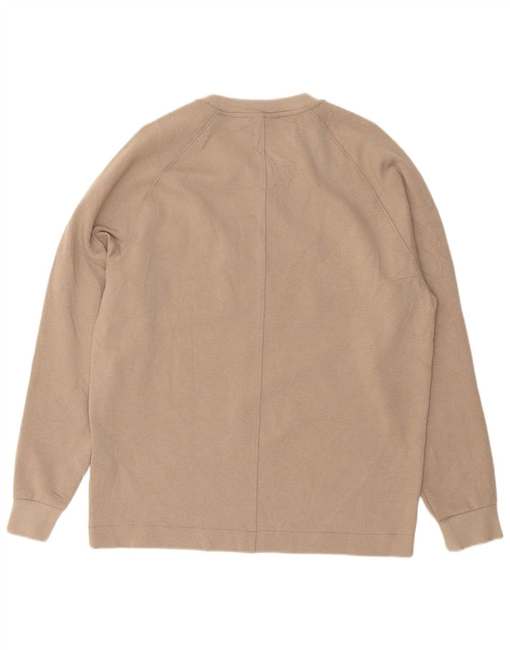 MASSIMO DUTTI Mens Top Long Sleeve Medium Beige Cotton