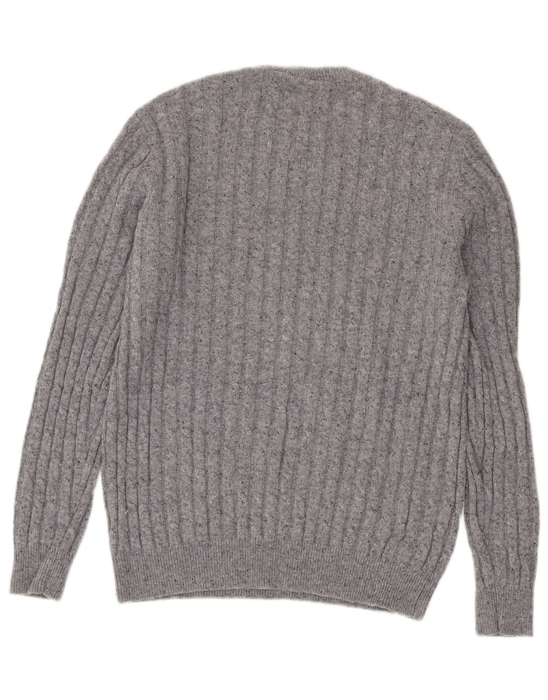 Jack Wills Herren-Pullover mit Rundhalsausschnitt, Größe L, aus grauer Wolle