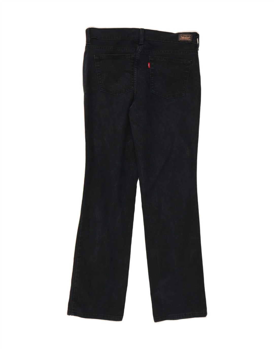 LEVI'S Womens 505 Straight Jeans US 8 Medium W30 L30 Navy Blue Cotton Vintage Levi's and Second-Hand Levi's from Messina Hembry 