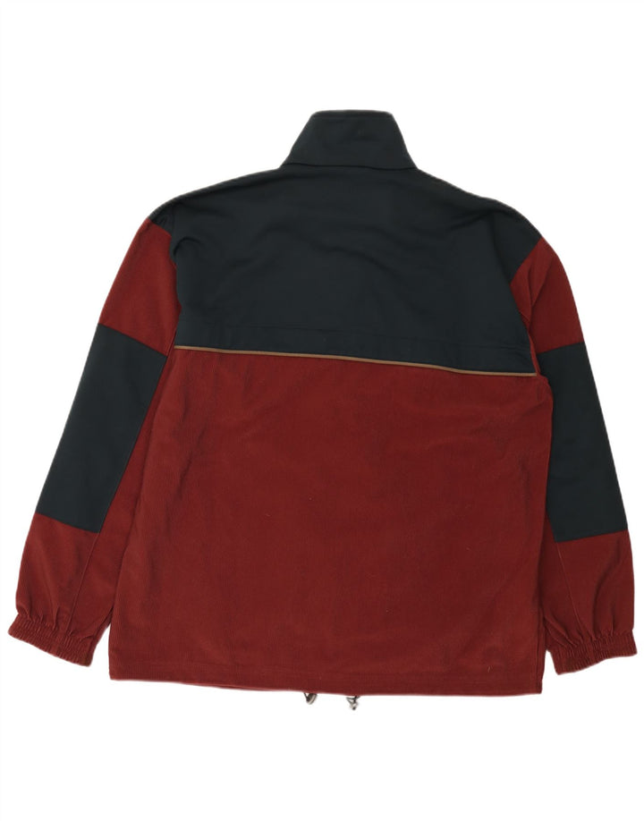 Diadora Herren-Trainingsanzug-Top-Jacke, UK 42, großes rotes Farbblock-Polyester