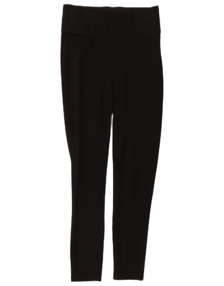 Zara Damen Leggings UK 12 Medium Schwarz Polyester