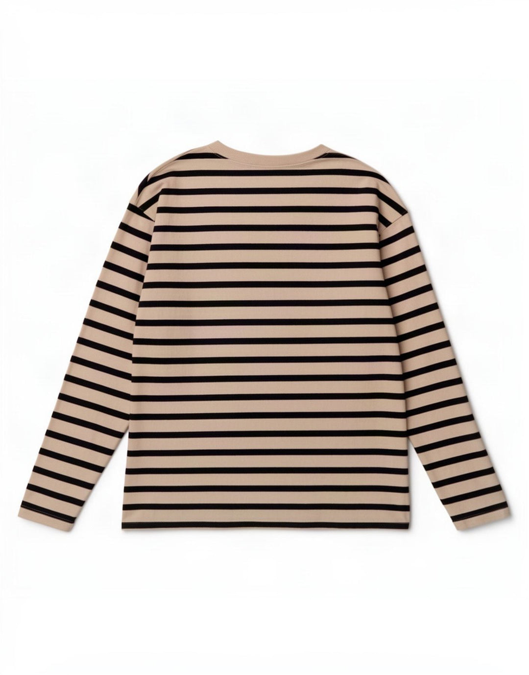 Zara Damen Top Langarm UK 14 Mittelweiß gestreift