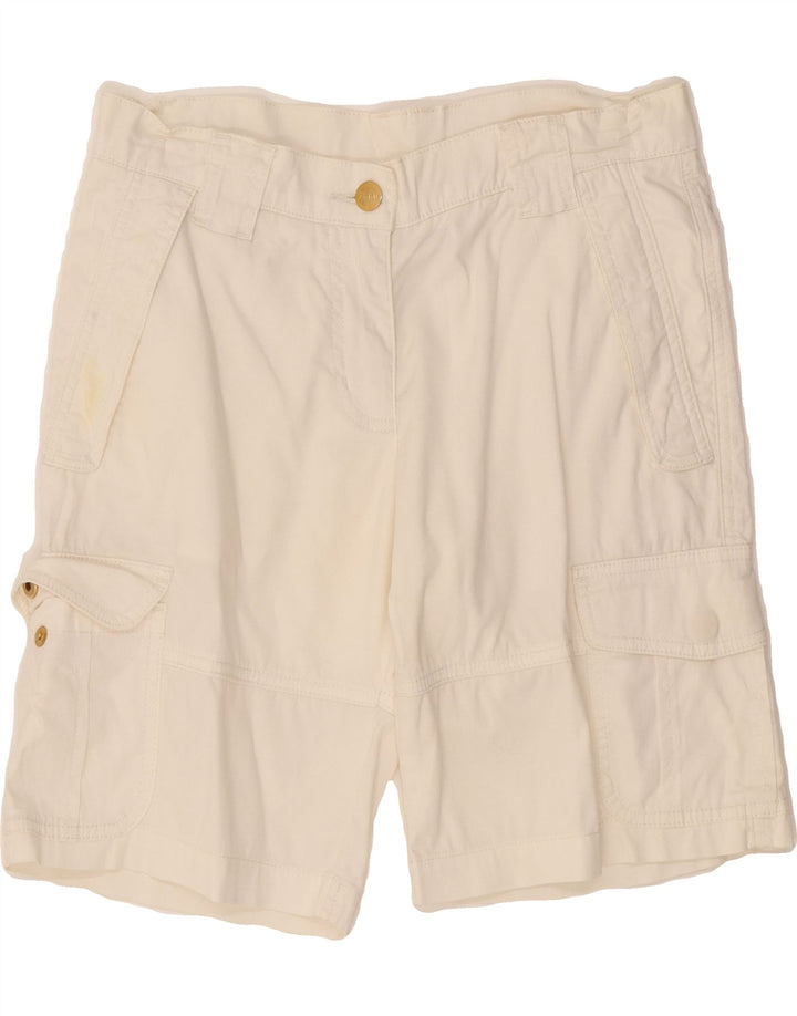 SLAM Womens Cargo Shorts IT 40 Small W30  White Cotton Vintage Slam and Second-Hand Slam from Messina Hembry 