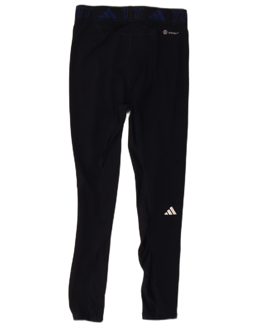 Adidas Damen Aeroready Leggings UK 12 Medium Marineblau Polyester