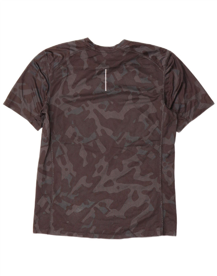 NIKE Mens Dri Fit T-Shirt Top Medium Black Camouflage