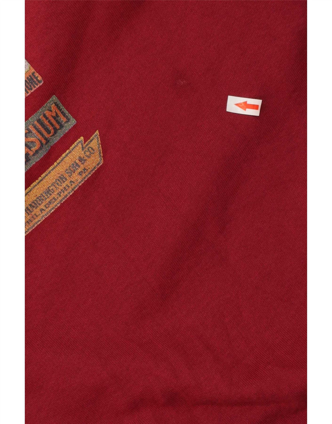 Vintage Herren Grafik Sweatshirt Pullover Groß Burgund Argyle/Diamant