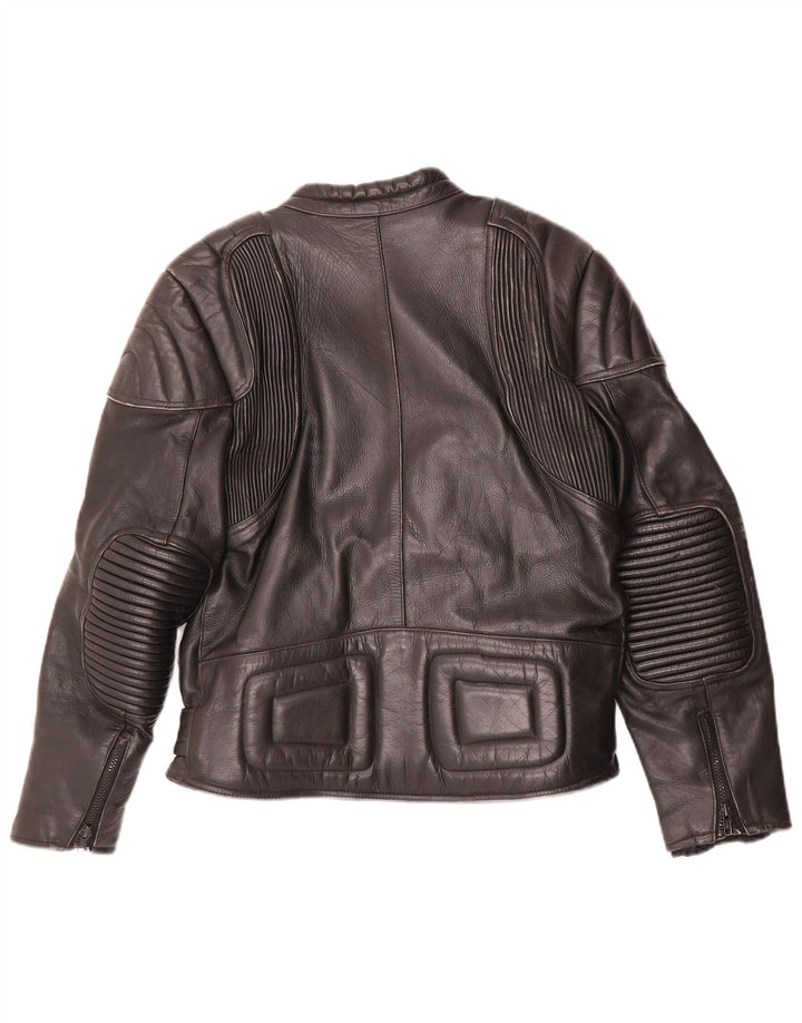 Garibaldi Herren-Motorrad-Leder-Racer-Jacke, EU 40, mittelschwarz
