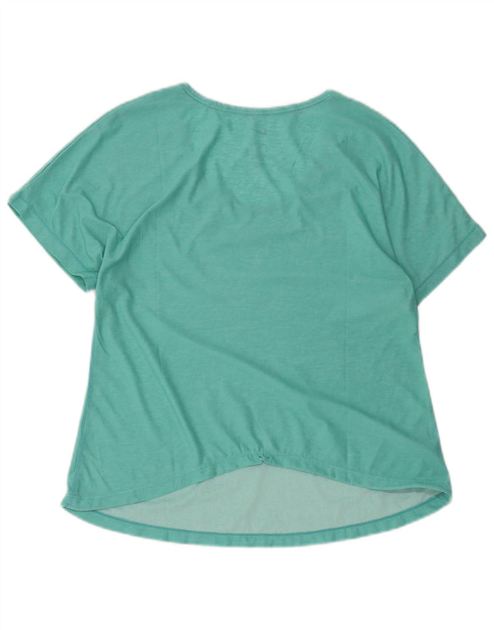Nike Damen Dri Fit T-Shirt Top UK 14 Mittelblau