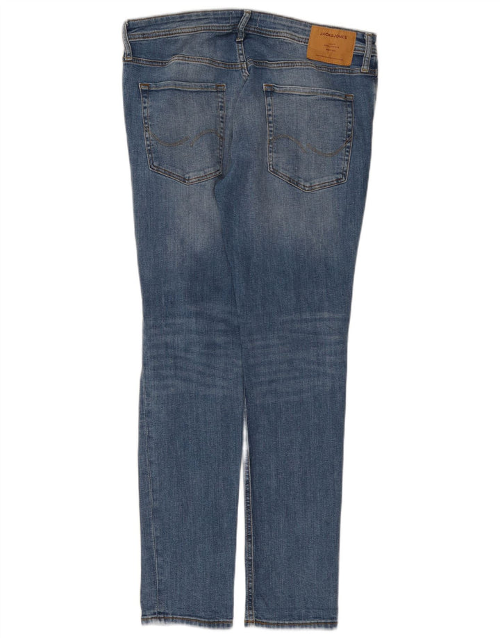 Jack & Jones Herren Distressed Slim Jeans W36 L32 Blaue Baumwolle