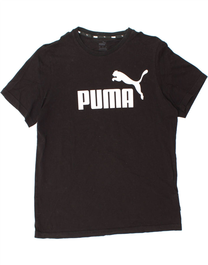 PUMA Mens Graphic T-Shirt Top Medium Black Cotton Vintage Puma and Second-Hand Puma from Messina Hembry 
