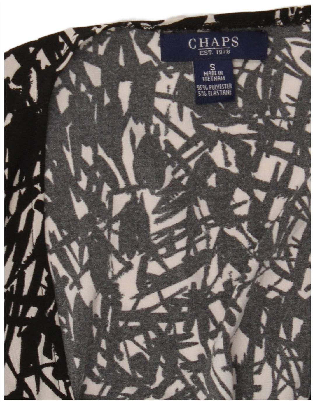 CHAPS Damen Maxikleid UK 10 Small Schwarz Geometrisch Polyester