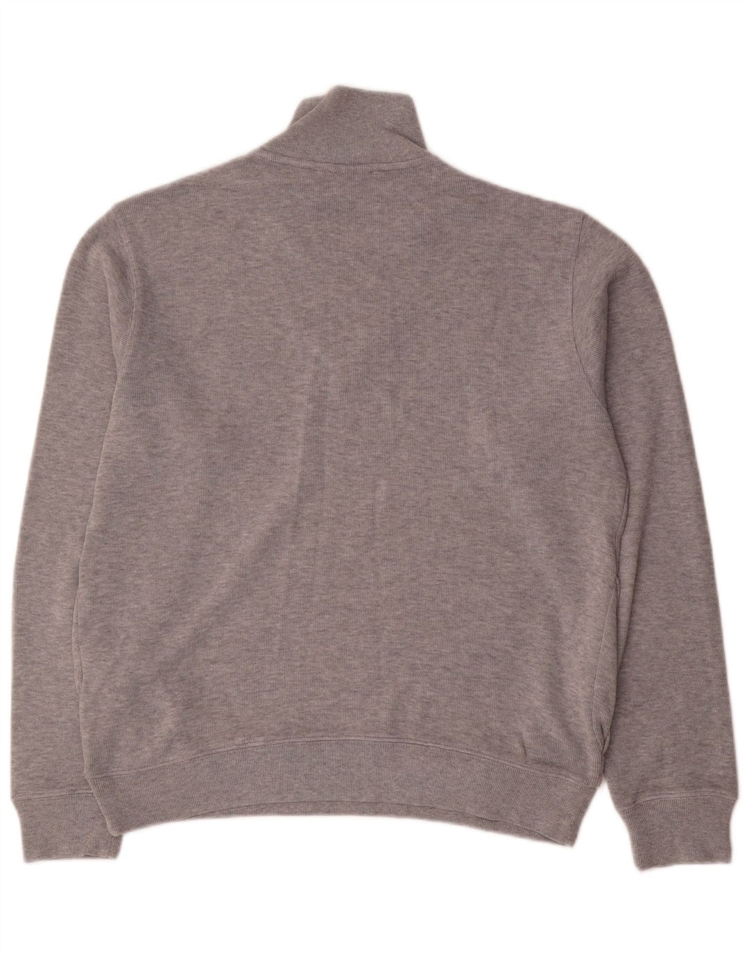 Lacoste Herren-Sweatshirt mit Reißverschluss am Hals, Größe 4, mittelgrau gefleckte Baumwolle