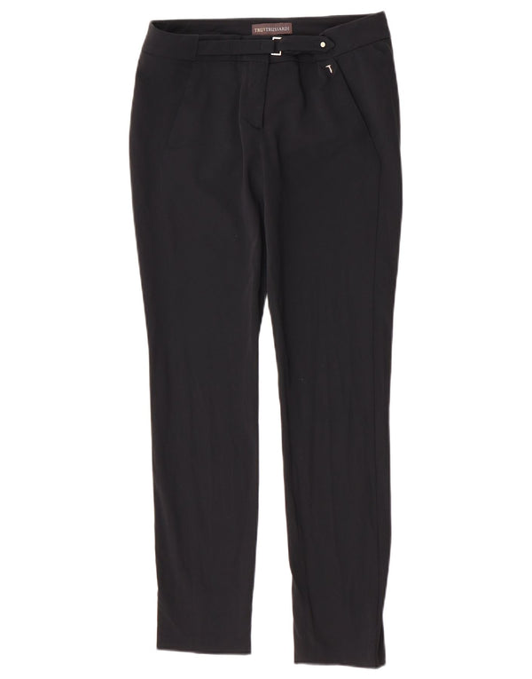 Trussardi Damen Slim Fit Freizeithose IT 40 Small W28 L28 Schwarz