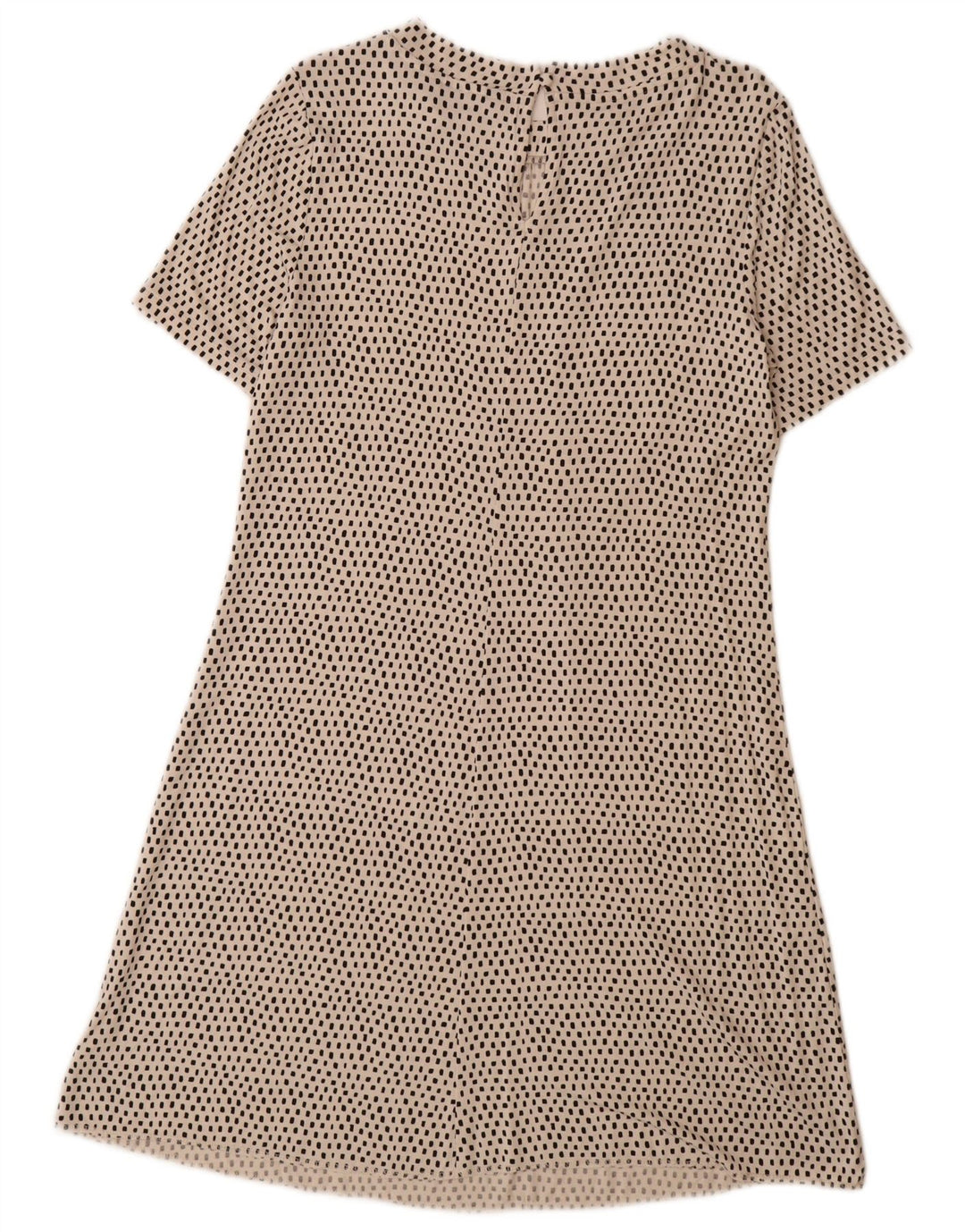 Marks & Spencer A-Linien-Kleid für Damen, Gr. 10, Größe S, gebrochenes Weiß, gepunktete Viskose