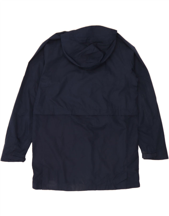 ADIDAS Mens Hooded Rain Jacket UK 40 Large Navy Blue Polyester Vintage Adidas and Second-Hand Adidas from Messina Hembry 