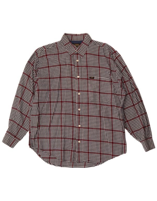 Lee Herren-Hemd, groß, grau, Gingham-Baumwolle
