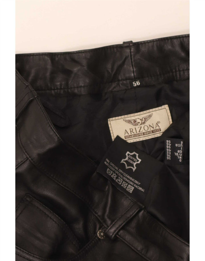 Arizona Herren gerade Lederhose W36 L32 Schwarz
