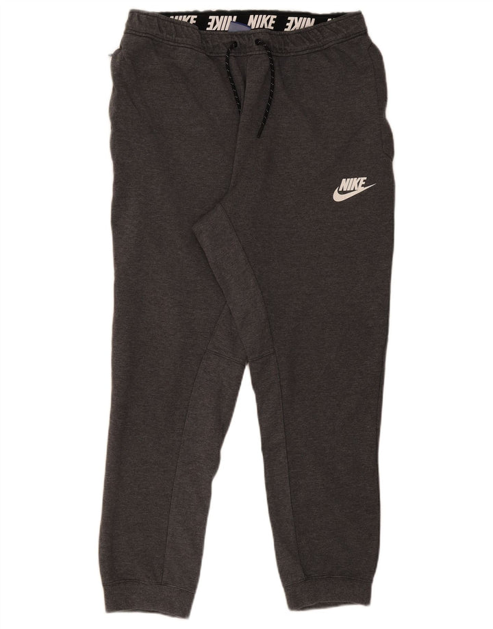 Nike Herren-Trainingshose, Jogginghose, groß, graue Baumwolle