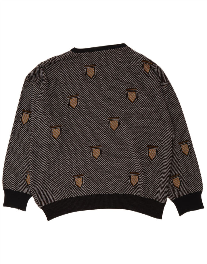 Bentley Herren-Pullover mit V-Ausschnitt, 3XL, grauer Chevron