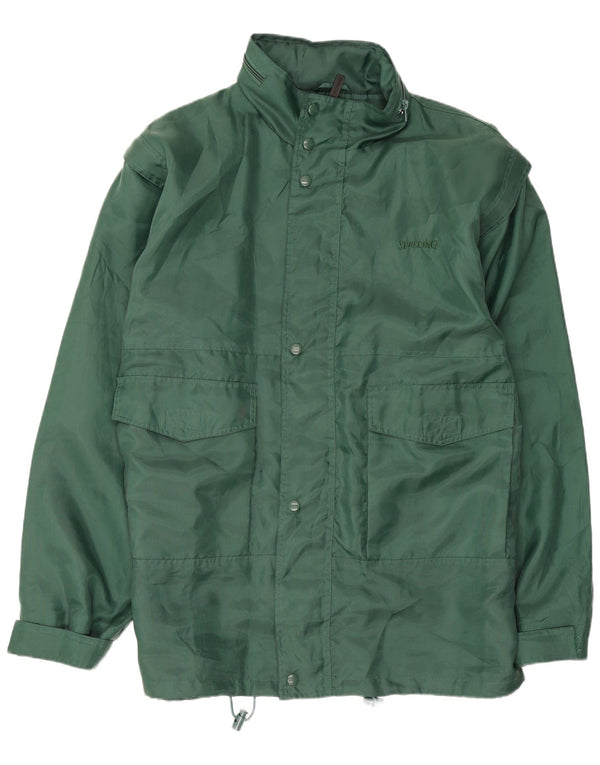Spalding Herren-Regenjacke mit Kapuze, UK 42, XL, Grün, Polyamid