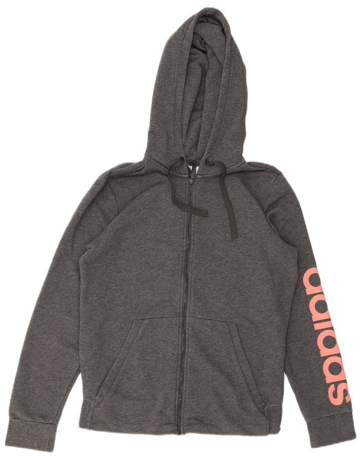 Adidas Herren Graphic Zip Hoodie Pullover Small Grau
