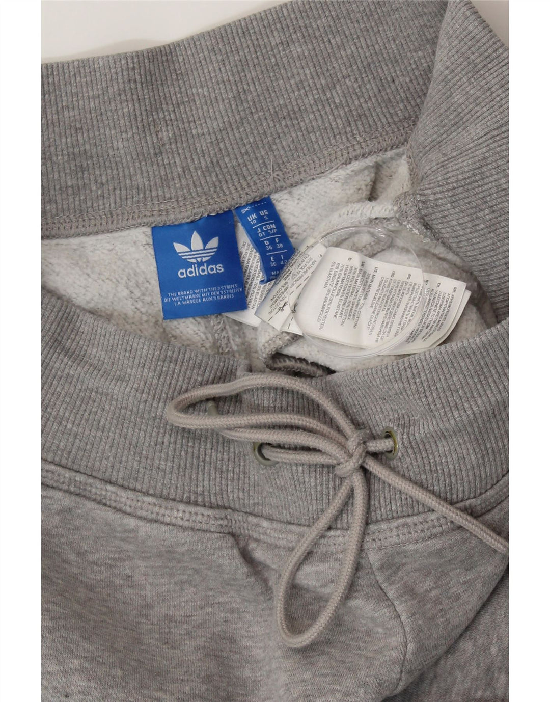 ADIDAS Damen Trainingshose Jogger UK 10 Small Grau Baumwolle