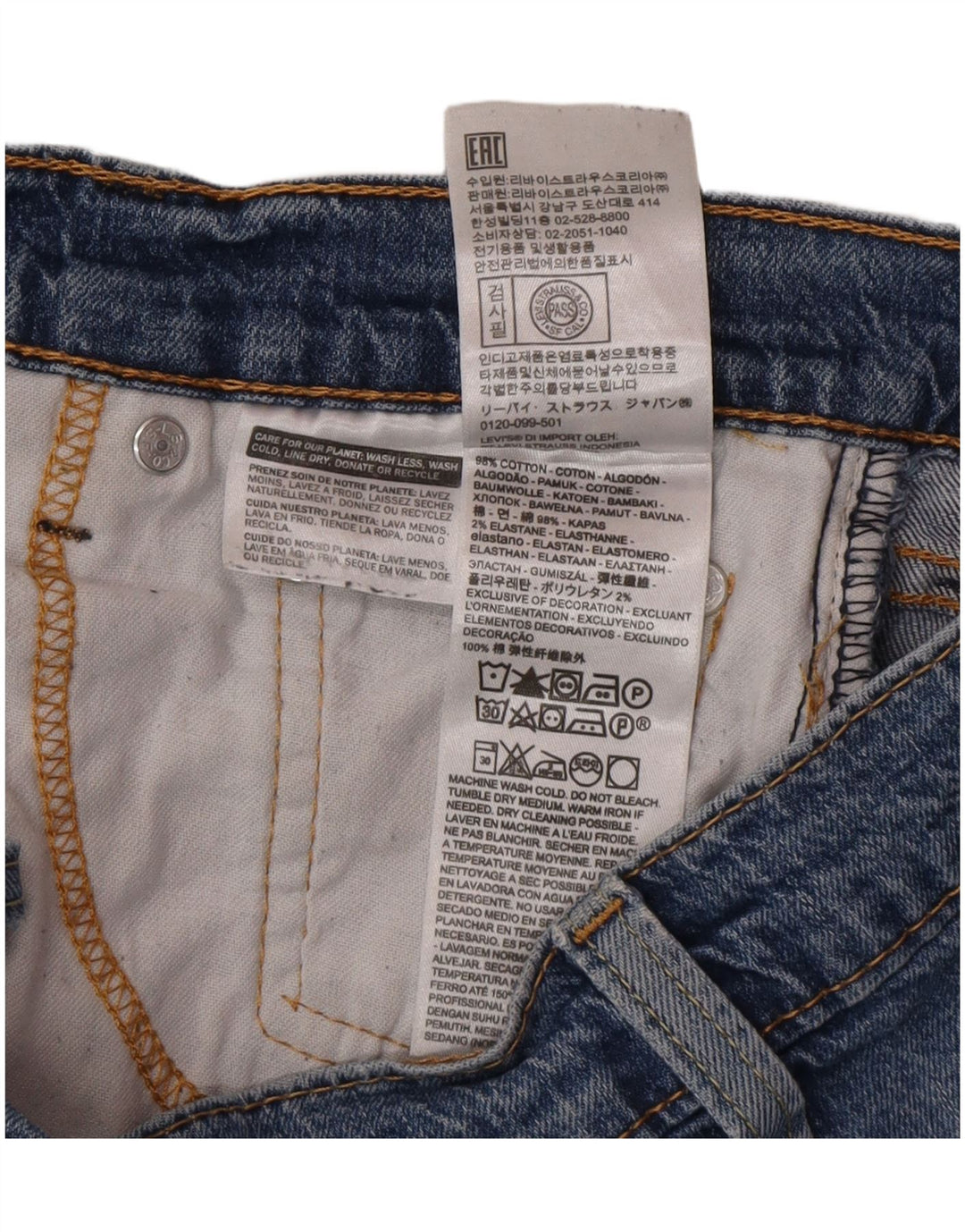Levi's Herren 541 Tapered Jeans W30 L32 Blaue Baumwolle