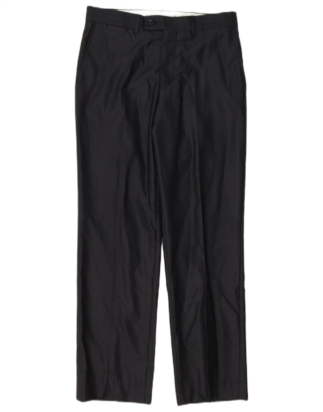 Gerade Anzughose für Herren von Zara, EU 38, Größe S, W30, L30, Schwarz, Polyester
