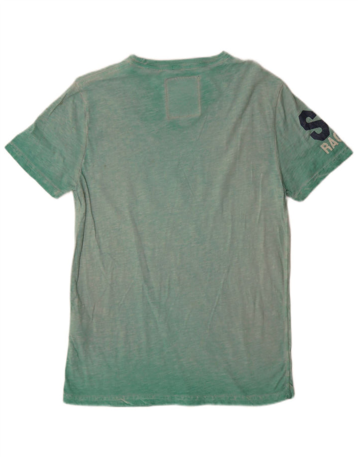 Superdry Herren Grafik-T-Shirt-Oberteil aus mittelgrüner Baumwolle