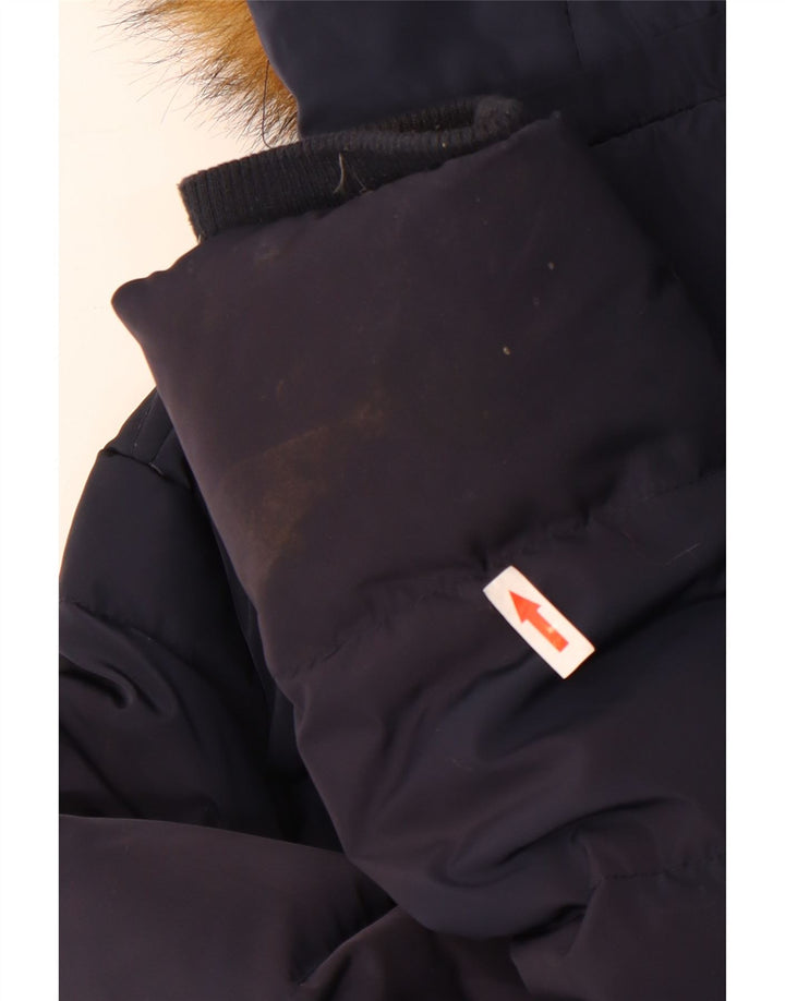Crew Clothing Wattierte Damenjacke mit Kapuze, UK 16, Größe L, Marineblau, Polyester