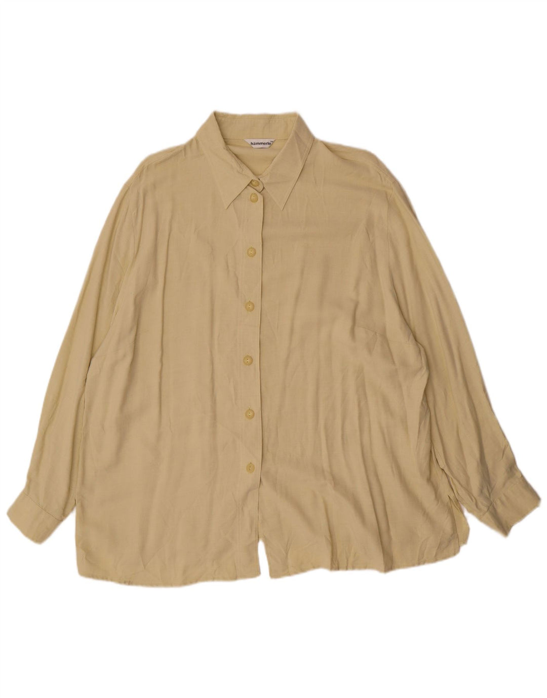 Hammerle Damen Übergroße Hemdbluse EU 50 3XL Beige Viskose