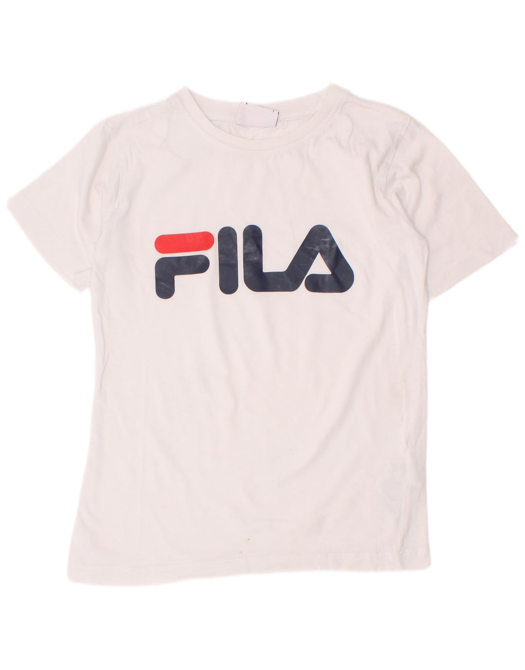 Fila T-Shirt mit Grafik für Jungen, 7–8 Jahre, weiße Baumwolle
