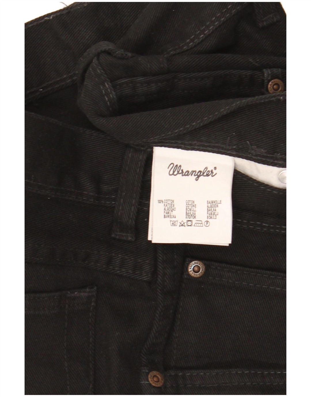 Wrangler Herren-Jeans mit normaler Passform, gerade Passform, W38, L30, schwarze Baumwolle