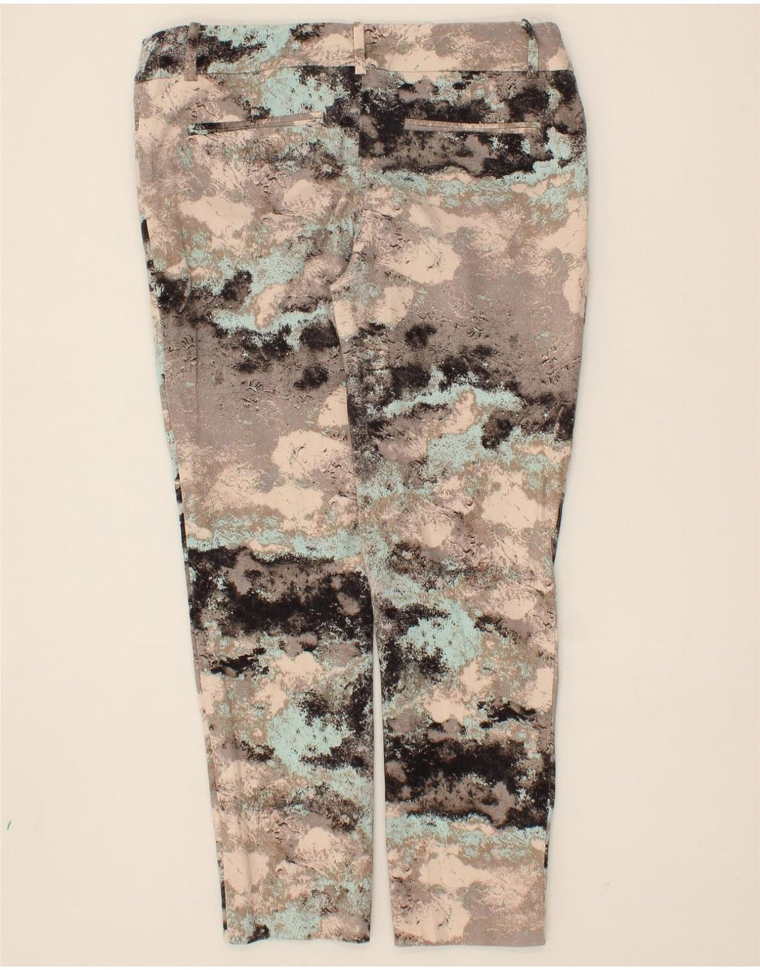MOSSIMO Womens Slim Cropped Trousers US 10 Large W32 L25 Grey Tie Dye Vintage Mossimo and Second-Hand Mossimo from Messina Hembry 
