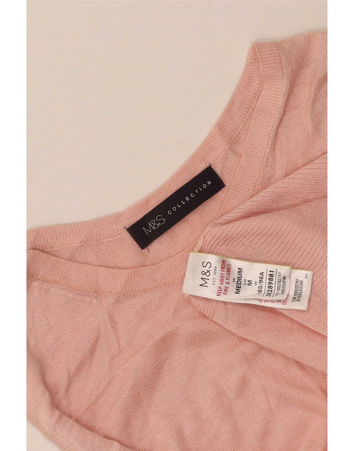 Marks & Spencer Damen Weste Top UK 12 Mittelrosa Viskose